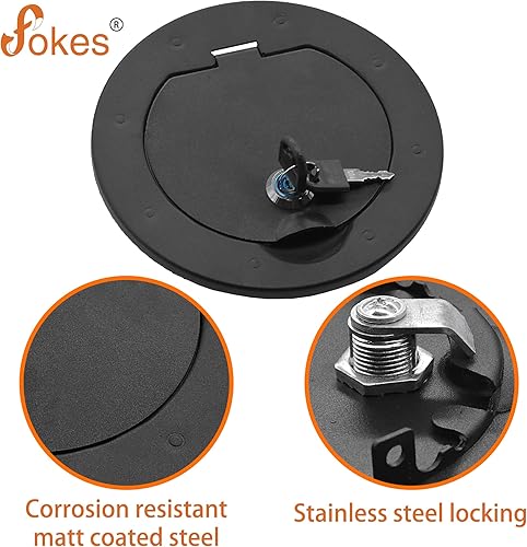 Miniatura 9 de Tapa de tanque de gas con bloqueo de puerta para Wrangler JK & Unlimited Sport Rubicon Sahara 2007-2017