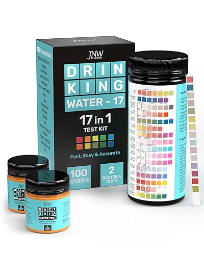 JNW Direct Kit de prueba de agua potable 17 en 1, kits de prueba de agua rápidos y precisos para agua potable con kit de prueba de bacterias, kit de