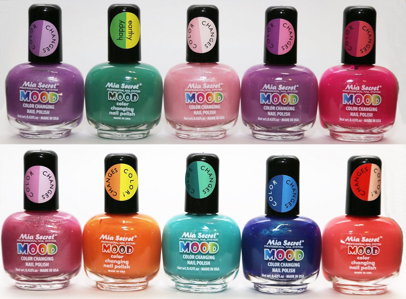 10 Colors Nail Polish by Ti Store Color Changing Nail Polish Choose Your Color,1 Set of 10 Colors