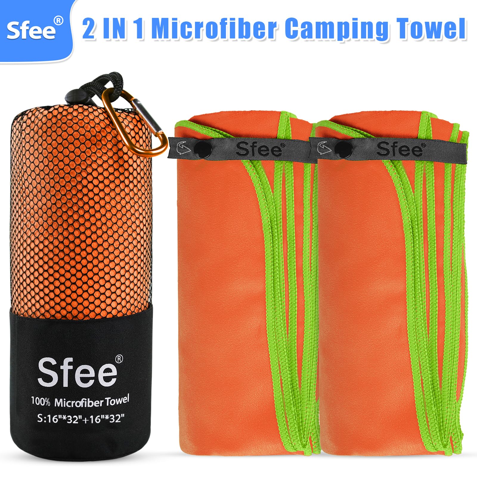 Amazon.com: Sfee 2 Pack Microfiber Travel Towel, Quick Dry Towel
