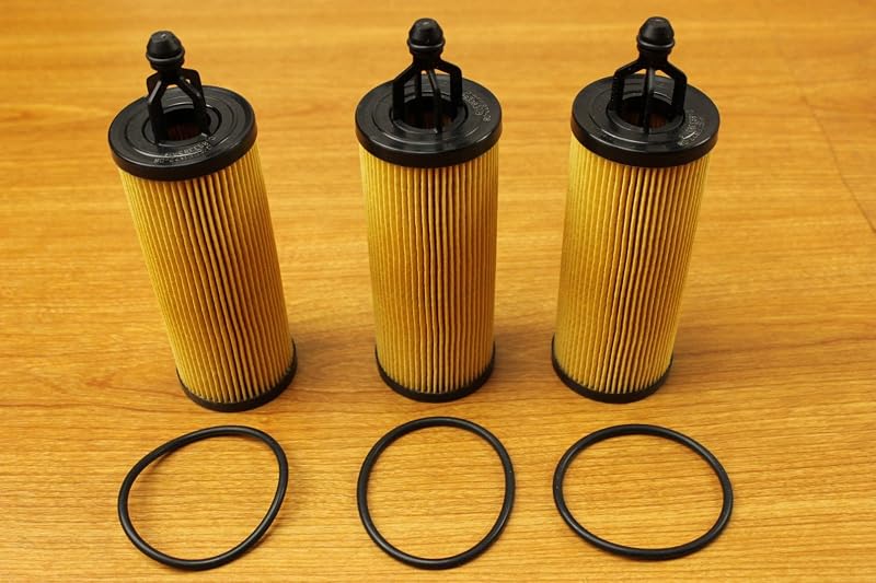 Kit de filtros de óleo Mopar 68191349AB para Chrysler Jeep Dodge RAM 3.2L e 3.6L V6 Pentastar – 3 unidades