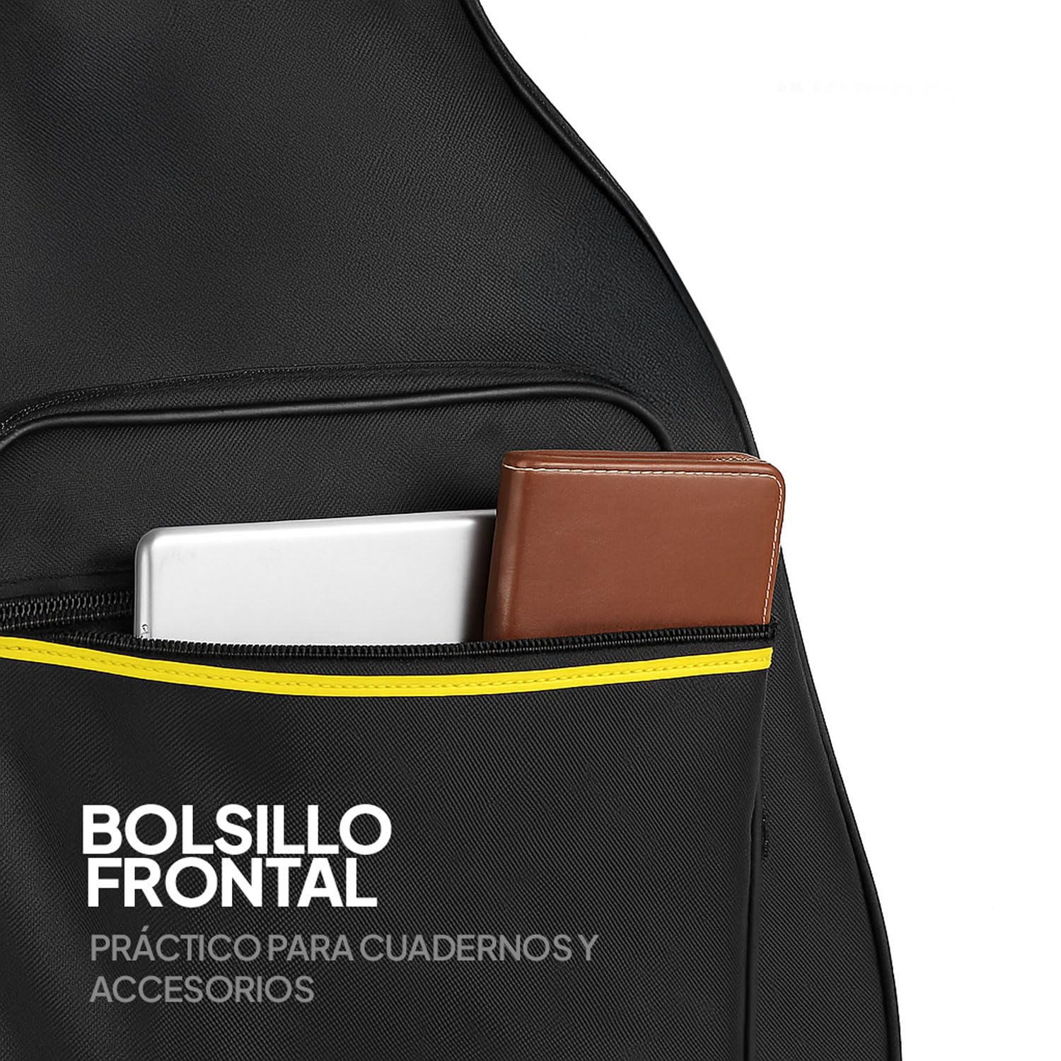 OcioDual Funda Guitarra Española, Funda Guitarra Acustica, Mochila con Bolsillo Exterior y Asa de Transporte, Acolchada, Base de Goma, Impermeable, Guitarras Eléctricas Protección Total