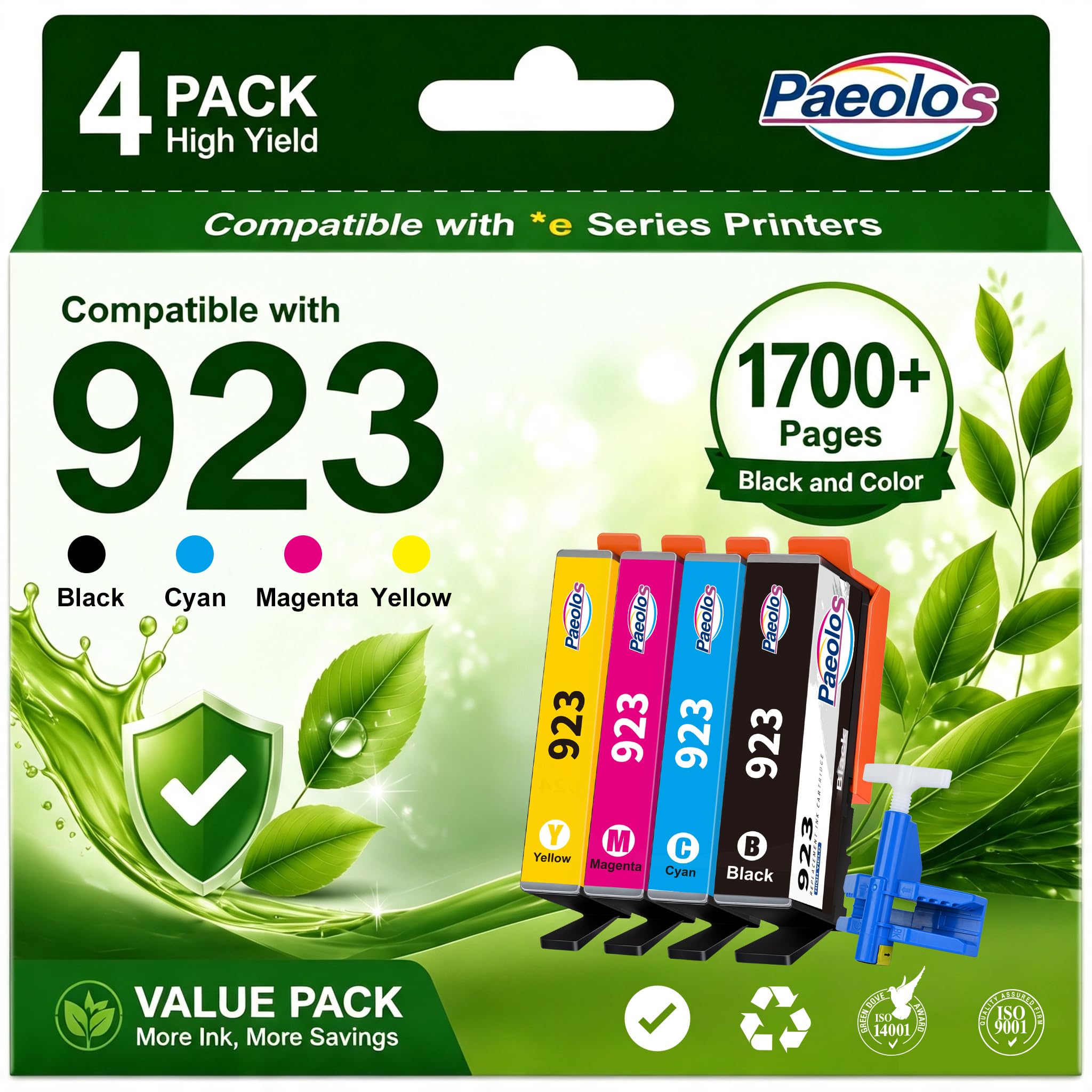 Photo 1 of 923 Ink Cartridges High Yield Replaced for HP 923 Ink Cartridges Combo Pack