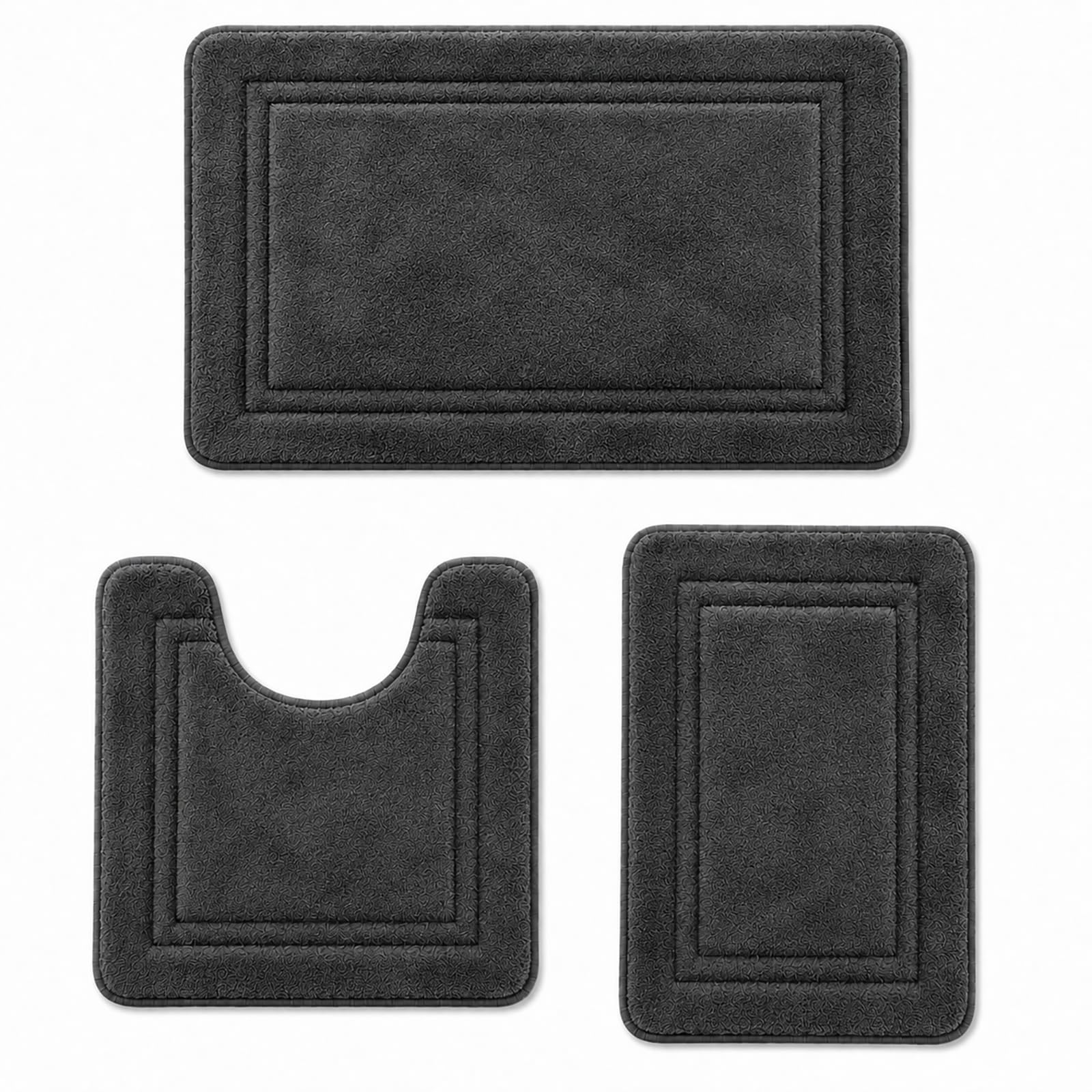 RUN HELIX Bordered Bathroom Rug Set