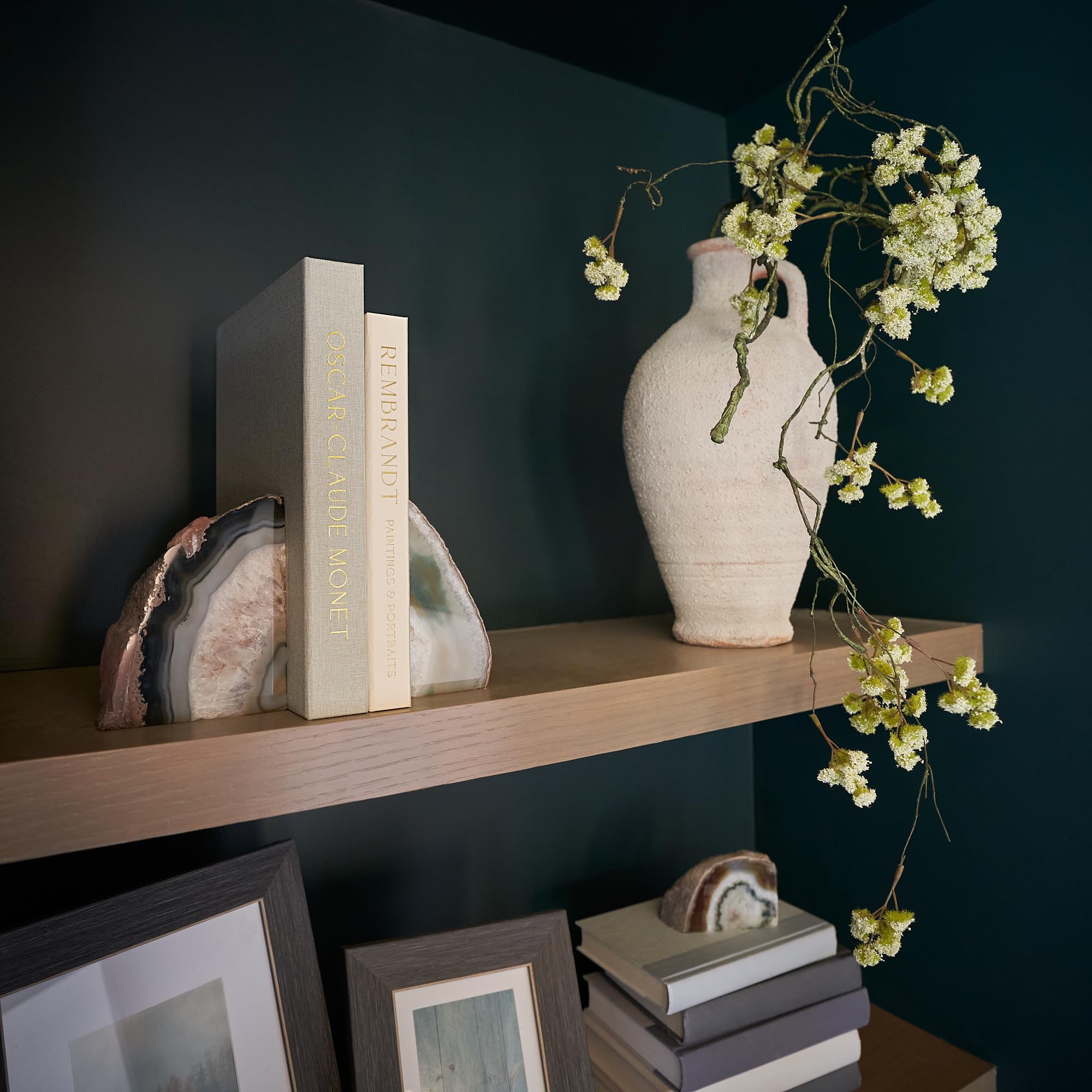 Hermosos libros decorativos, juego de 2 cajas de lino para mejorar tu mesa de café, estantería o decoración de mantel, libros estéticos falsos/falsos para decoración moderna del hogar, almacenamiento