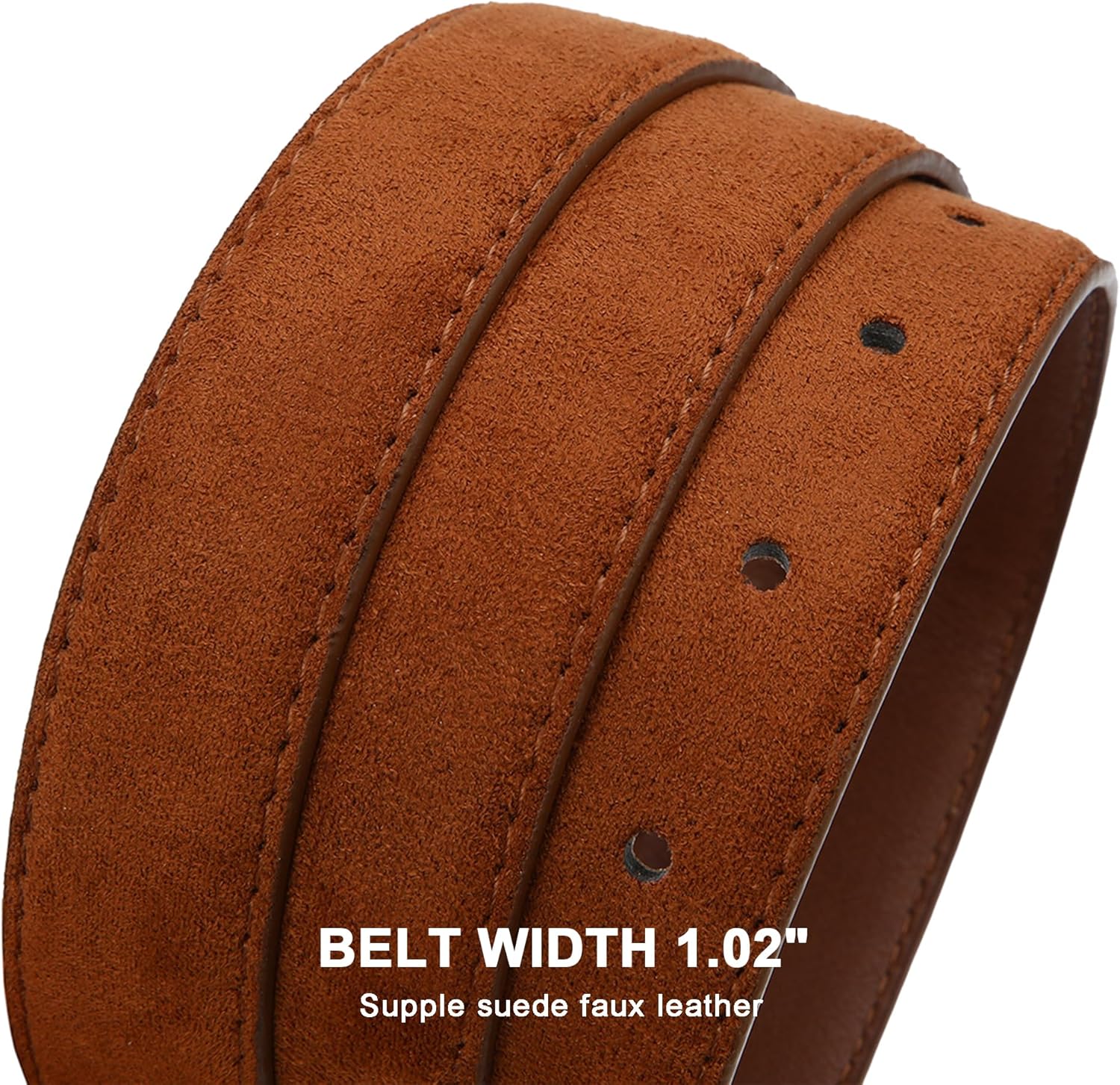 Earnda Suede Belts for Women Jeans Dresses Casual Wear Elegant Ladies Waist Belt with Gold Buckle - Image 4