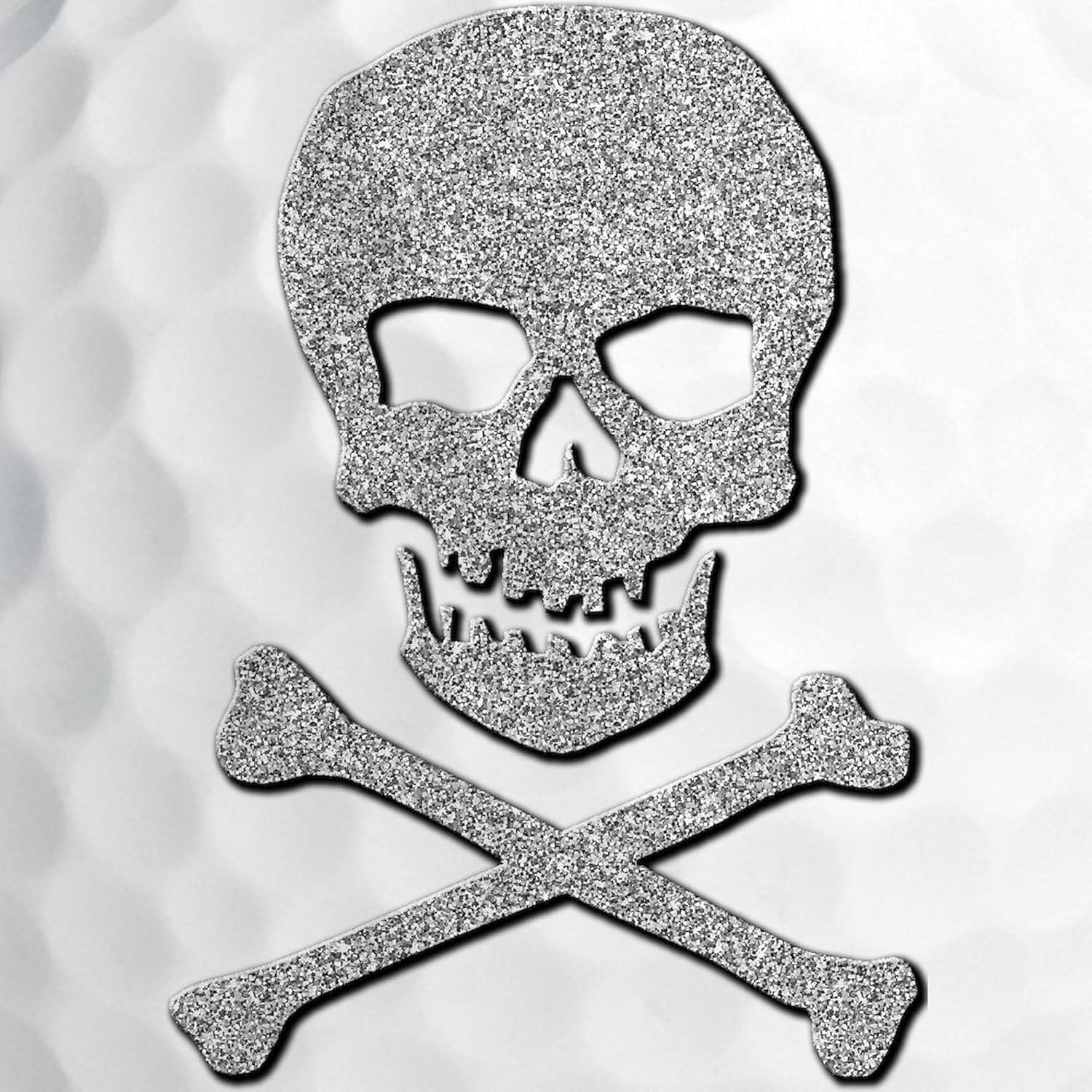 CafePress Silver Glitter Skull & Crossbones Novelty Golf Balls (Pk of 12)