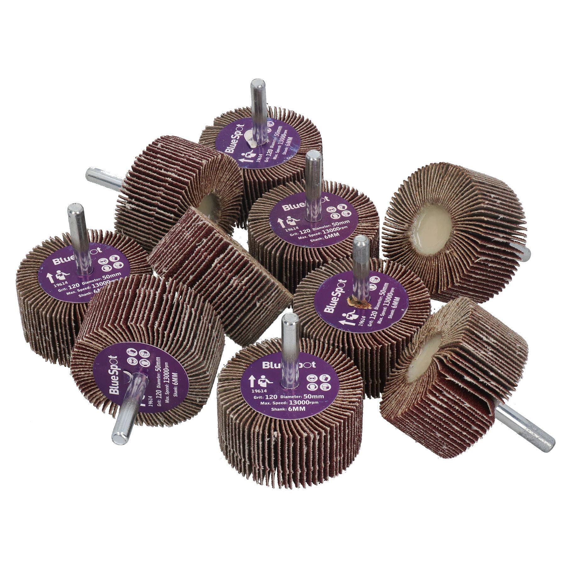 Set 32 Dischi Lamellari 50mm In Zircone Corindone – Grane 40/60/80/120 Per Smerigliatura Di Metallo E Legno