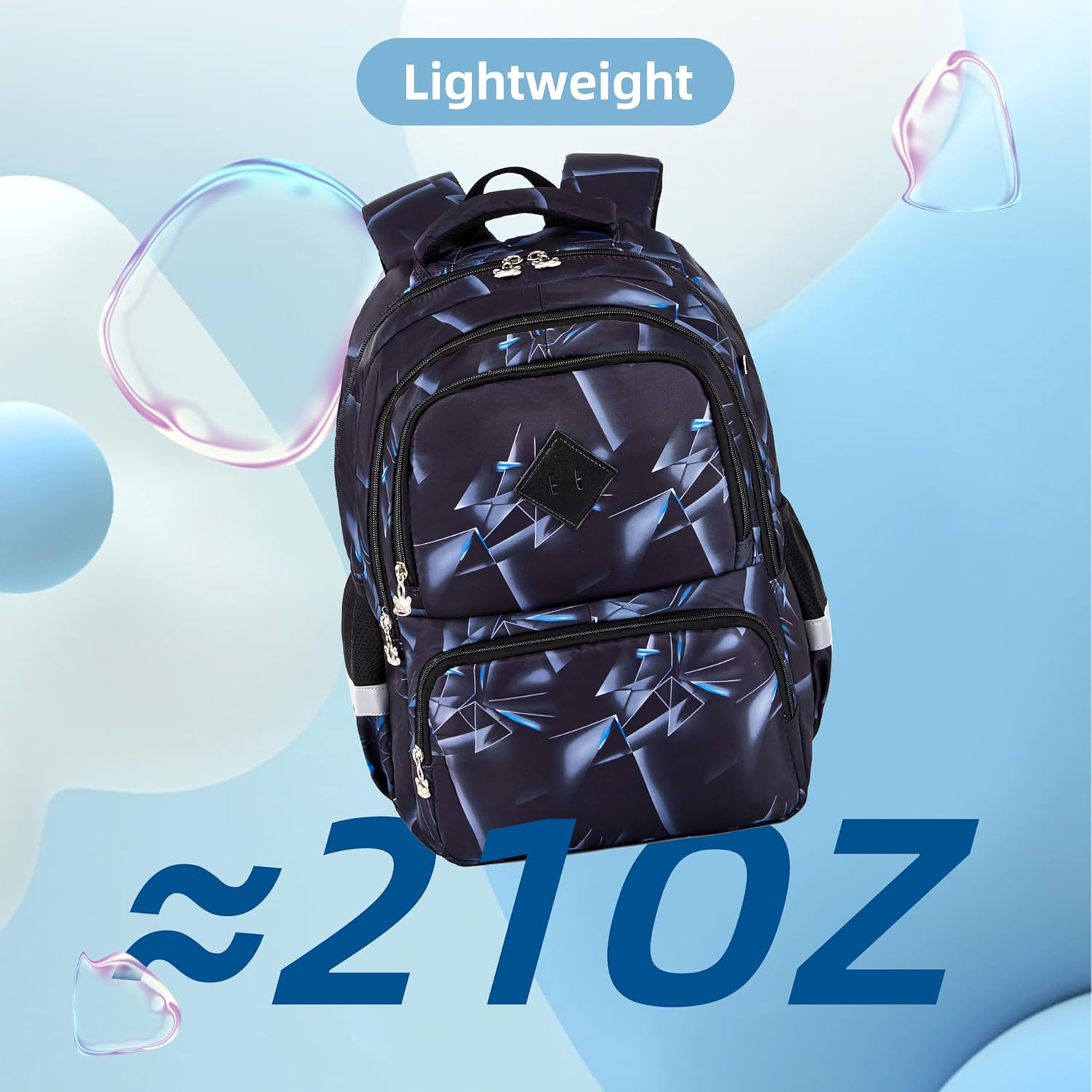 Cute Kids Backpack for Girls and Boys Lightweight School Bag for Preschool, Primary,Teenage & Elementary Students Bookbag for Kids Aged 3-12(17inch, Black)