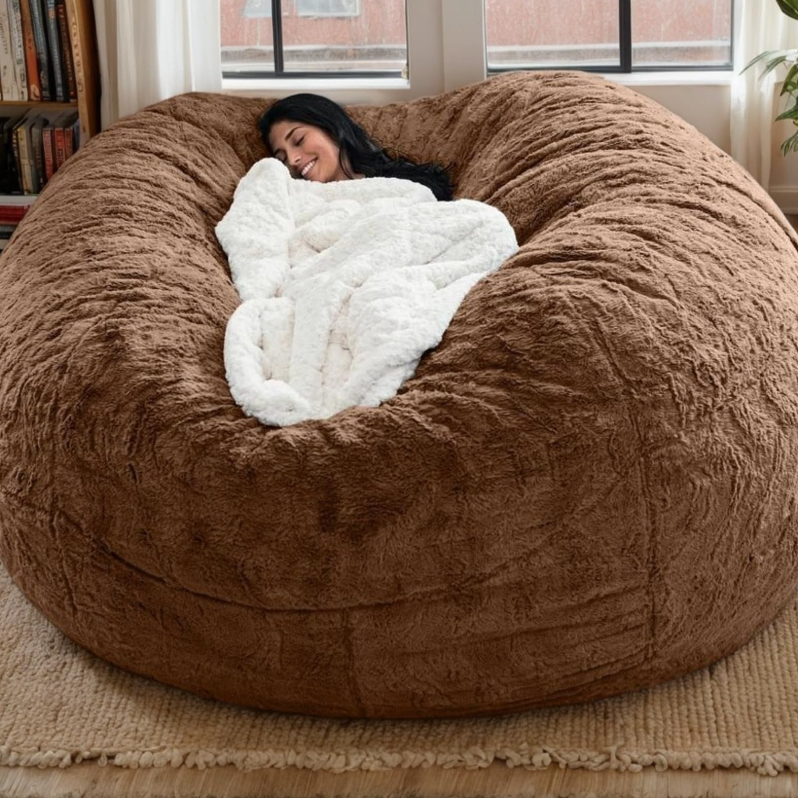Copertura Bean Bag Solo in Velluto Elastica Lavabile Con Cerniera Senza Riempimento Per Adulti E Adolescenti Per Casa Ufficio Camera Da Letto Terrazzo,F,180 * 90cm