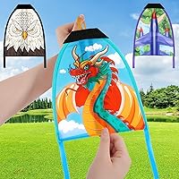 Vista 7 de 3 Pcs Mini Slingshot Kites - Thumb Ejection Kite Beach Toys Gift for Kids Teens Age 4-18 Years Old Easy to Fly Waterproof Stringless Beach Kite