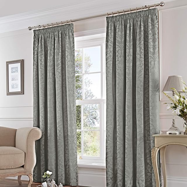 Fusion - Eastbourne - Curtains, 168 x 183cm, Silver