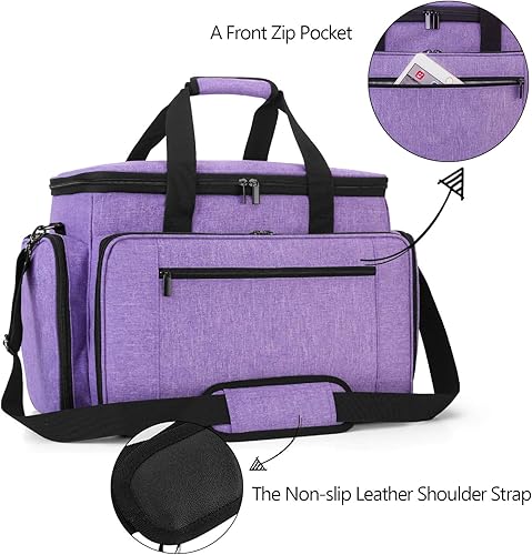 Miniatura 3 de Luxja - Bolsa para máquina de coser portátil, compatible con la mayoría de las máquinas Singer