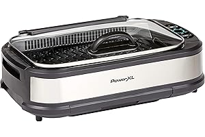 PowerXL Smokeless Grill with Tempered Glass Lid | Sizzle & Sear Like a Pro