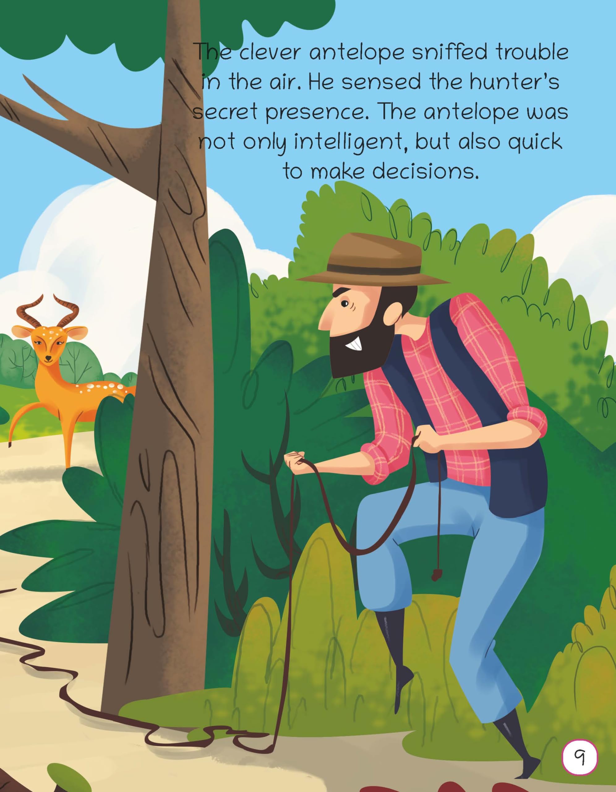 Oswaal Lil Legends Moral Story Book, The Antelope and The Hunter for Kids Age 2+ | 16-Page Illustrated English Bedtime Story About Cleverness and Survival | Nursery to LKG 2