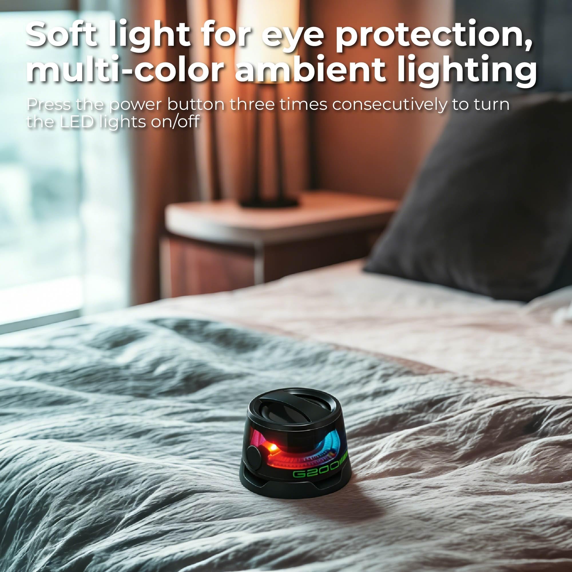 Altoparlante magnetico Bluetooth Supporto per telefono Altoparlanti Bluetooth Magnete per PC iPhone Android, piccolo altoparlante portatile con RGB per campeggio, feste, scrivania. 2