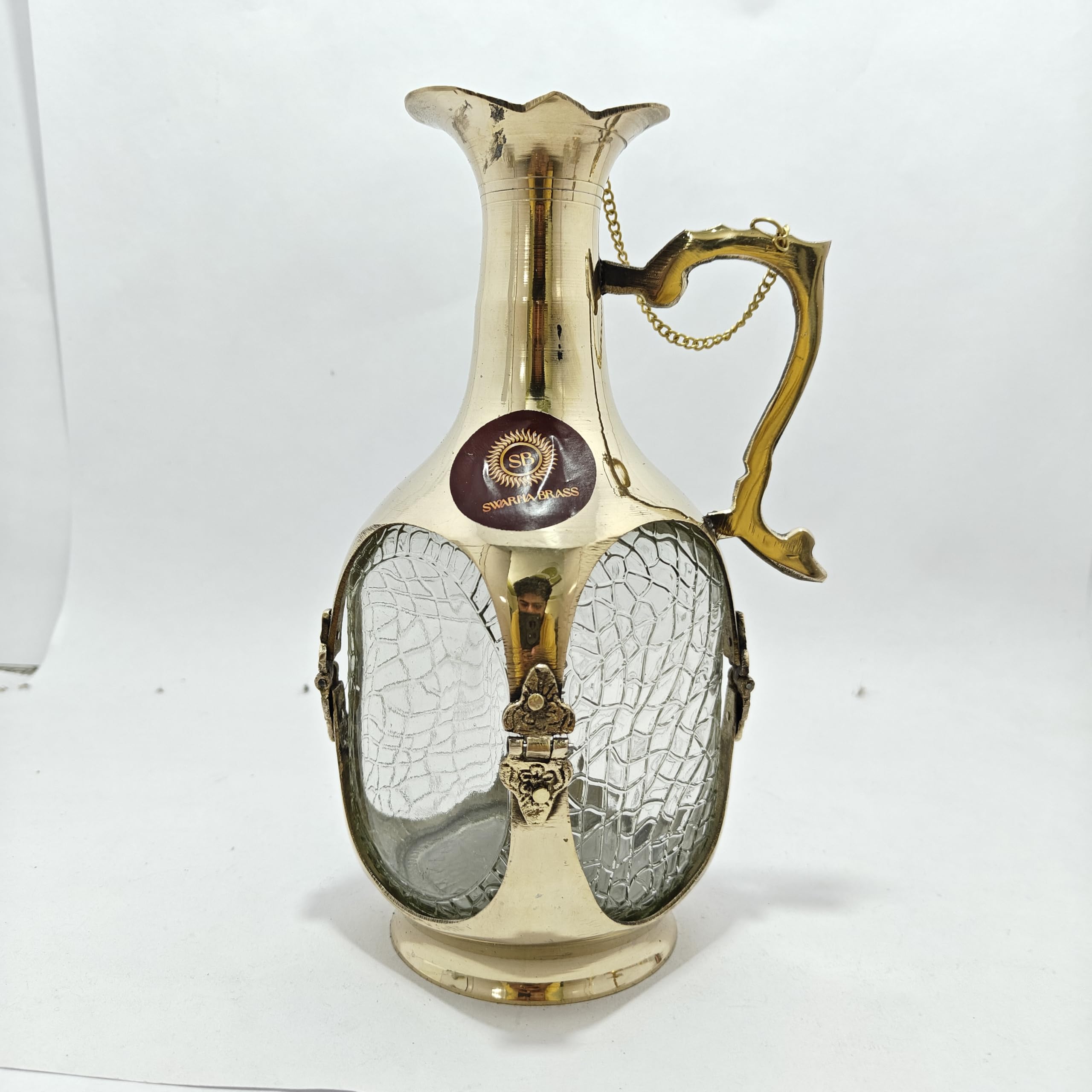 Handcrafted Brass Wine Bottle Decorative Storage Container for Wine Whisky Bar Display Home Decor Gift Item-picture-16