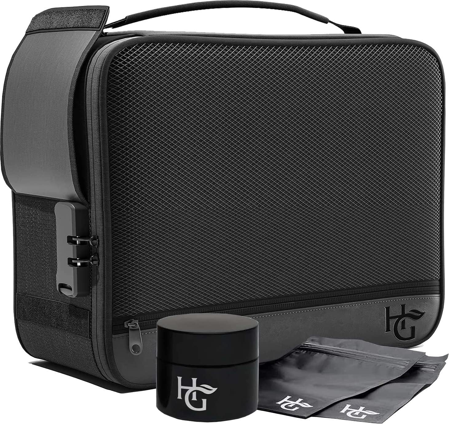 Herb Guard Black Large Smell Proof Case with Combo Lock (Smell Proof