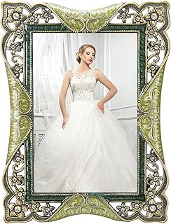 4x6 Vintage Brass Picture Frame Decor Ornate Antique Enamel Photo Frames...