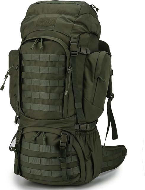 Mardingtop 60L/55L/75L Internal Frame Backpack,Large Hiking Backpack Military Rucksack with Rain Cover for Camping Outdoor Trekking Mountaineering Hunting