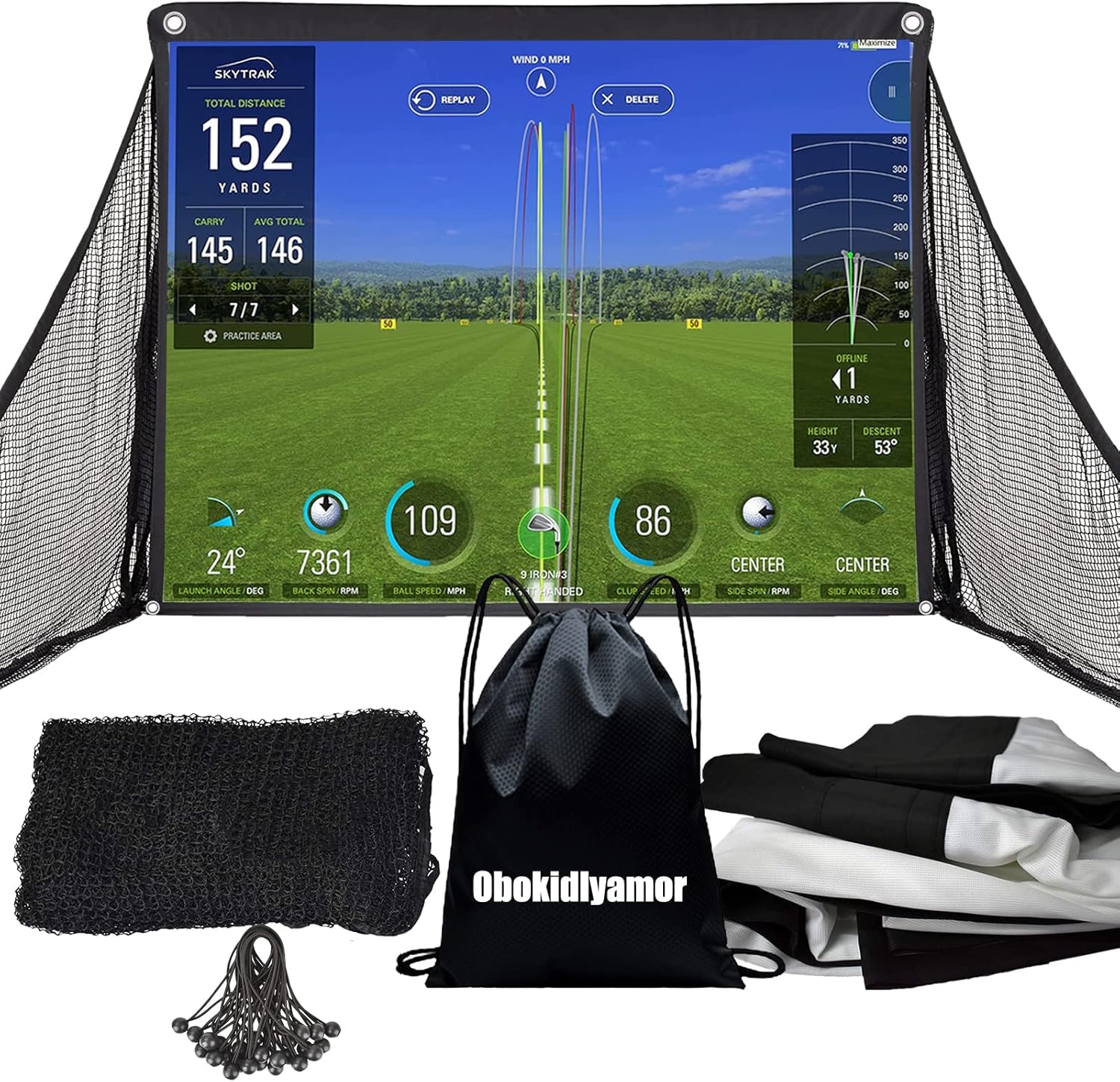 Obokidlyamor Golf Simulator Impact Screens Installed on