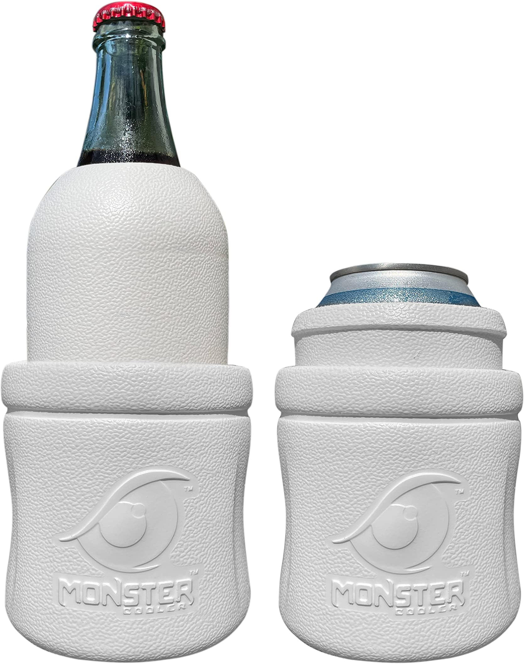 3-in-1 ONLY Adjustable Can/Bottle Cooler | ONLY Lightweight Indestructible Beverage Cooler | Fits most Bottle Shapes and Sizes | for Hard Seltzer, Beer, Soda (White, Single)