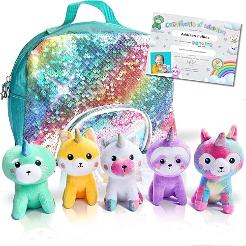 Animales de peluche de unicornio para niñas, juego completo de juguetes de unicornio para niñas de 3, 4, 5, 6, 7, 8 años, regalos de unicornios para