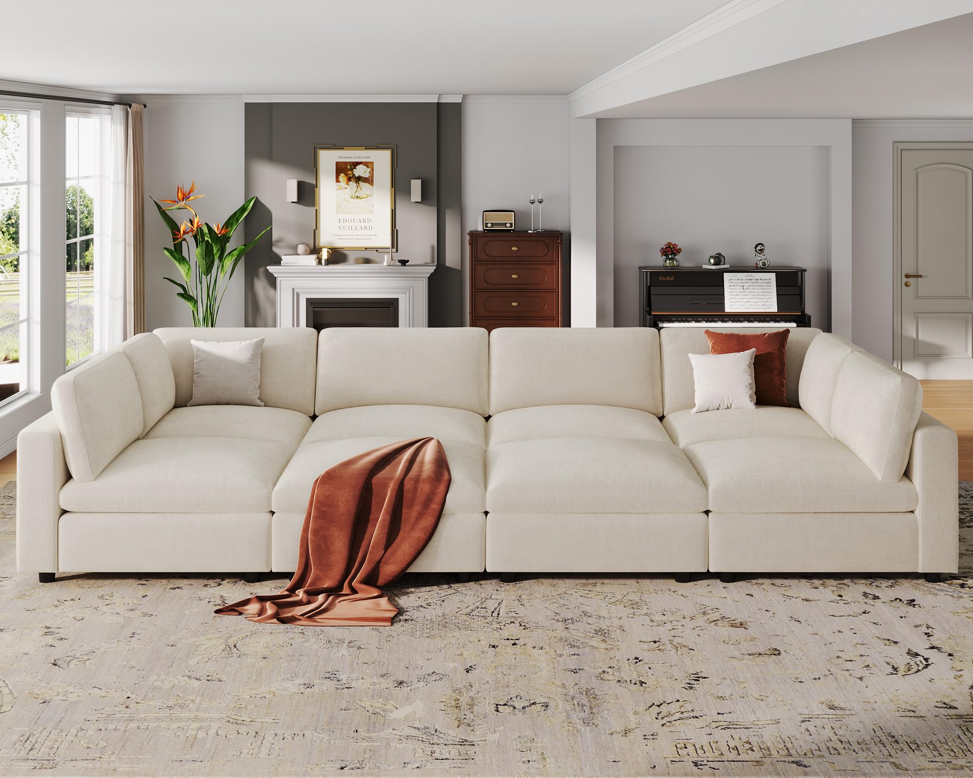 VANOMi Modular Sleeper Couch Sectional Sofa Bed