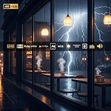 Rain On Glass & Lightning Storm Sounds | Thunderstorm Window Ambience | Nature FULL HD