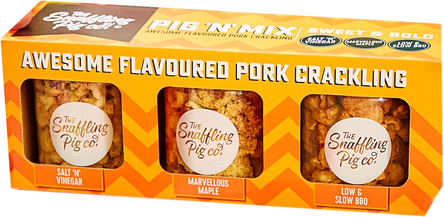 The Snaffling Pig Co. Pig ’N’ Mix Pork Crackling : Sweet & Bold ...