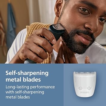 Norelco Philips Beard Trimmer 5000 Series, Men's Face Trimmer, 100% Waterproof BeardSense Tech, Precision Trimmer with Fading Combs, Self-Sharpening Blades, Hair Collector & Charging Stand, BT5785/40