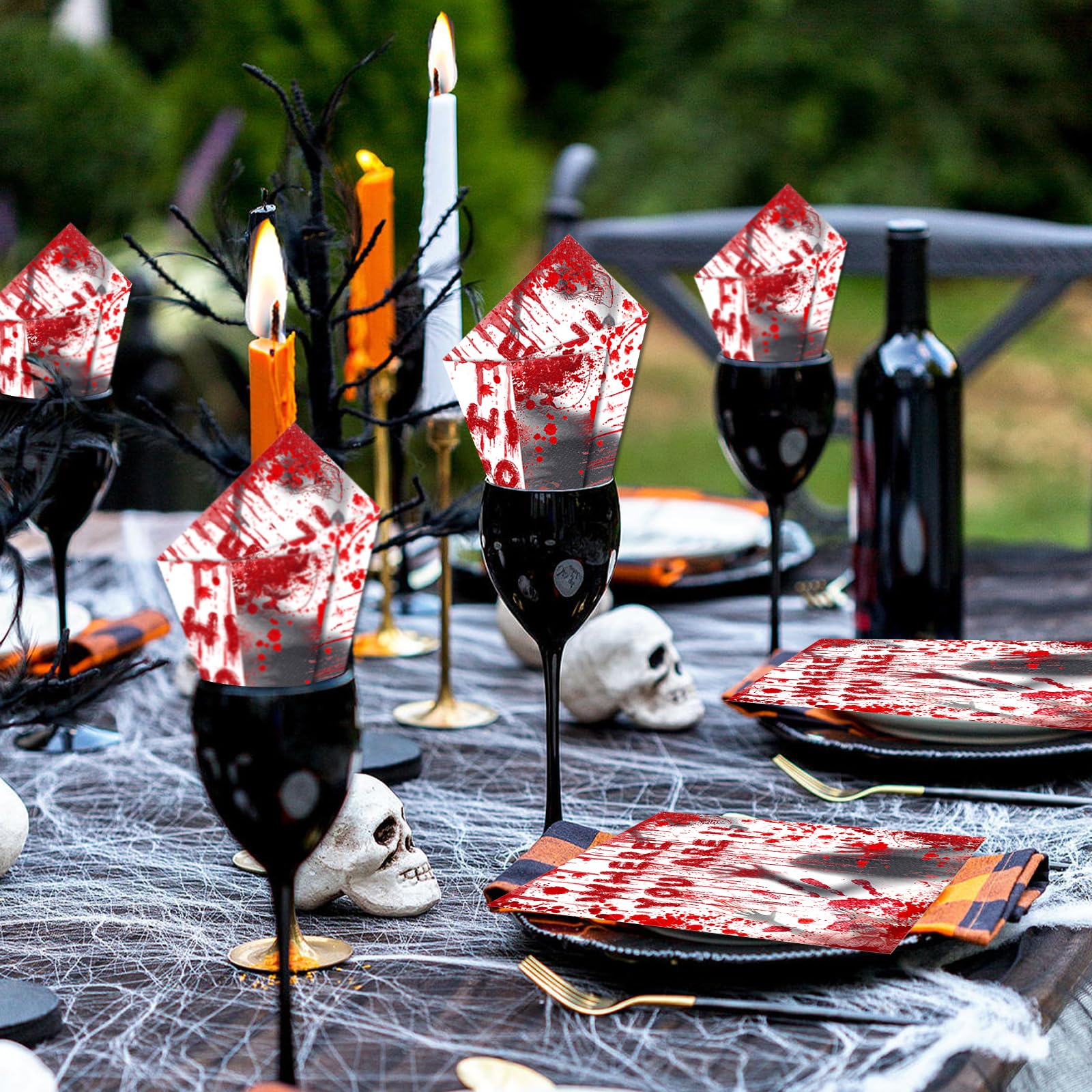 20 Halloween Servietten Mit Geistern - 33x33 Cm Party-Servietten