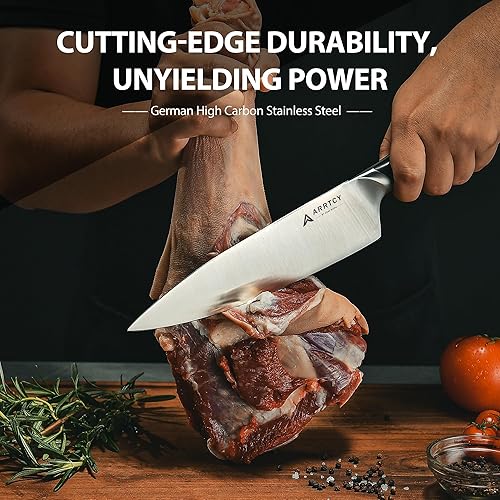 Miniatura 4 de Juego de cuchillos con bloque, juego de cuchillos de cocina de 15 piezas con afilador, cuchillos de acero inoxidable de alto carbono aptos para