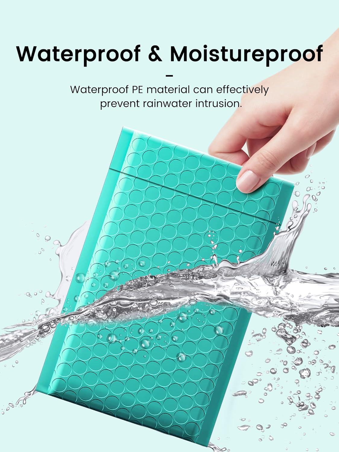 GSSSUSA Bubble Mailers 4x8 Inch 50 Pack Padded Envelopes Usable Size 4x7 Inch Shipping Envelopes Self Seal Small Packaging Shipping Bags for Mailing Jewelry, Small Business, Teal - Image 5
