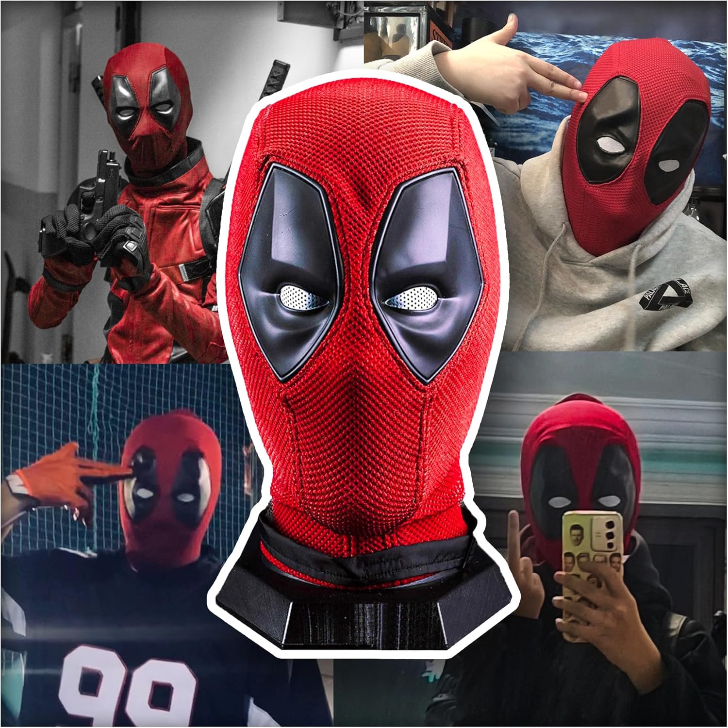 Halloween Superhero DP Mask Red Hood Face Hider Mask