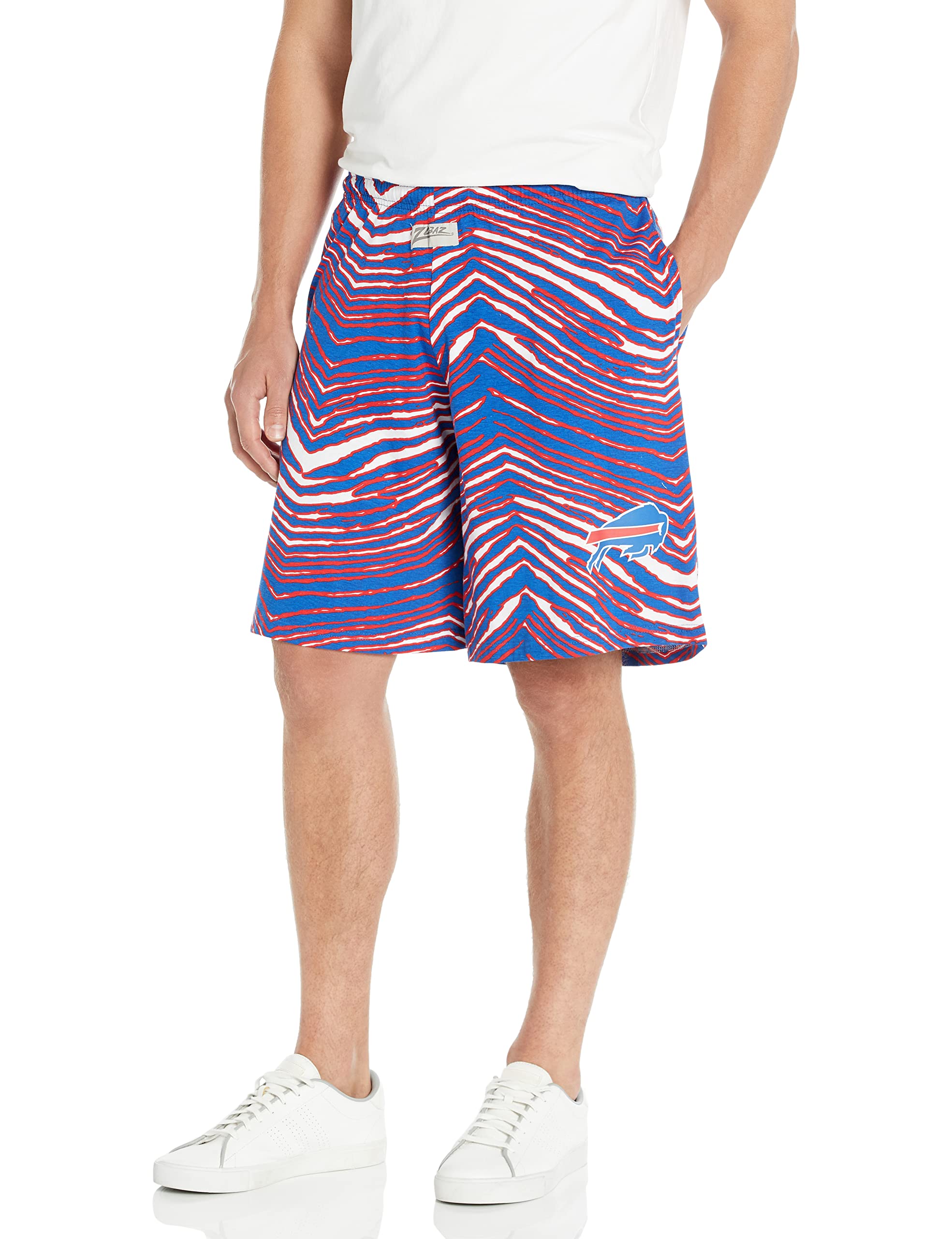 Buy mens Buffalo Bills Royal Blue/Red Zebra Short W/Left Leg Logo MENS