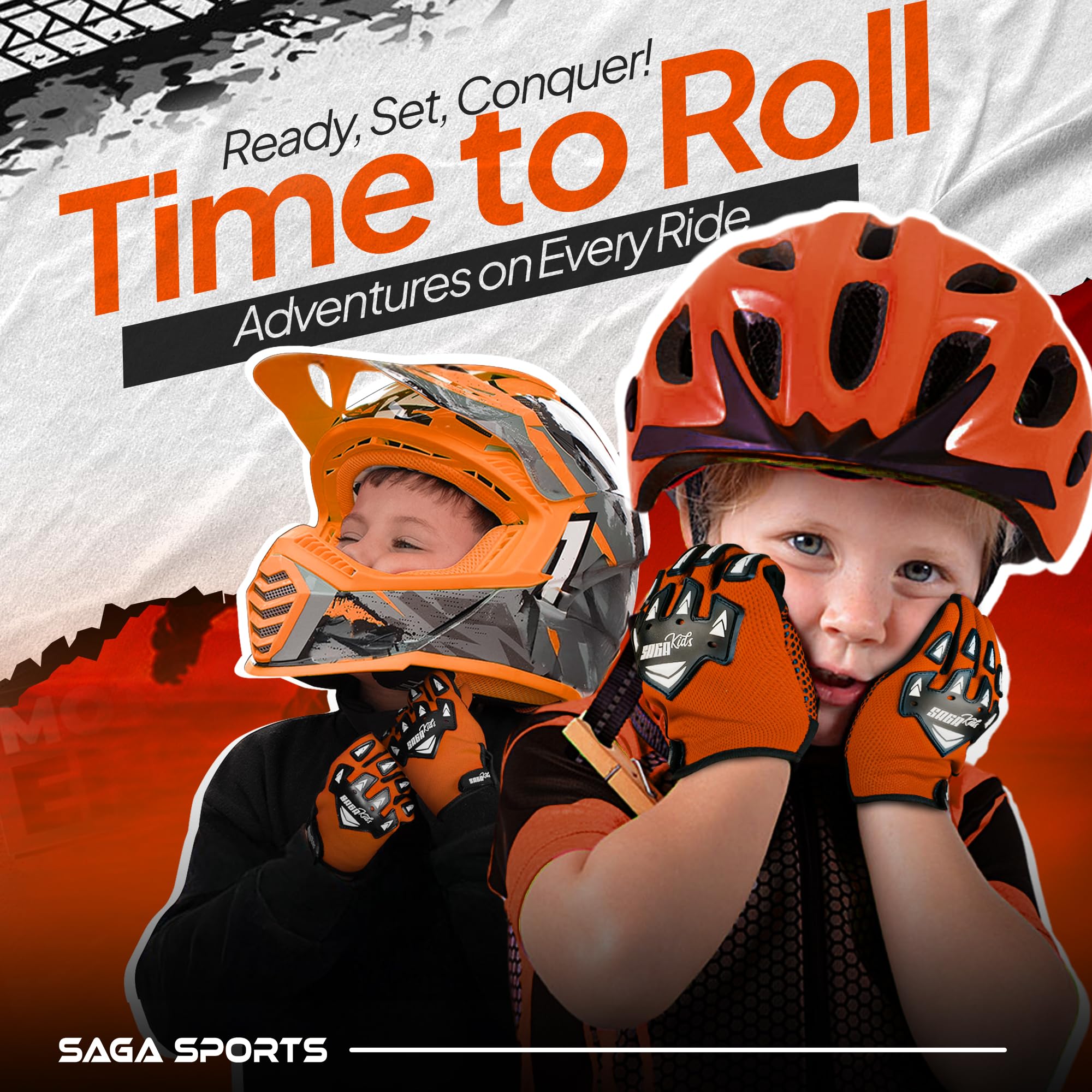 Guantes de Moto para Niños con Máxima Protección – Guantes Motocross, BMX y Dirt Bike con Agarre Antideslizante, Cómodos y Resistentes para Jóvenes Campeones