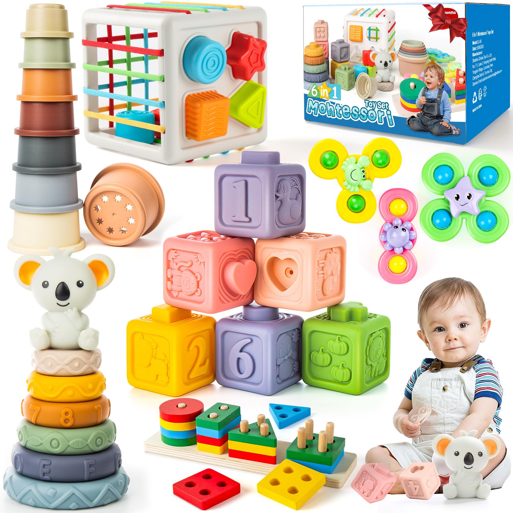Somastung 6-in-1 Baby Toys