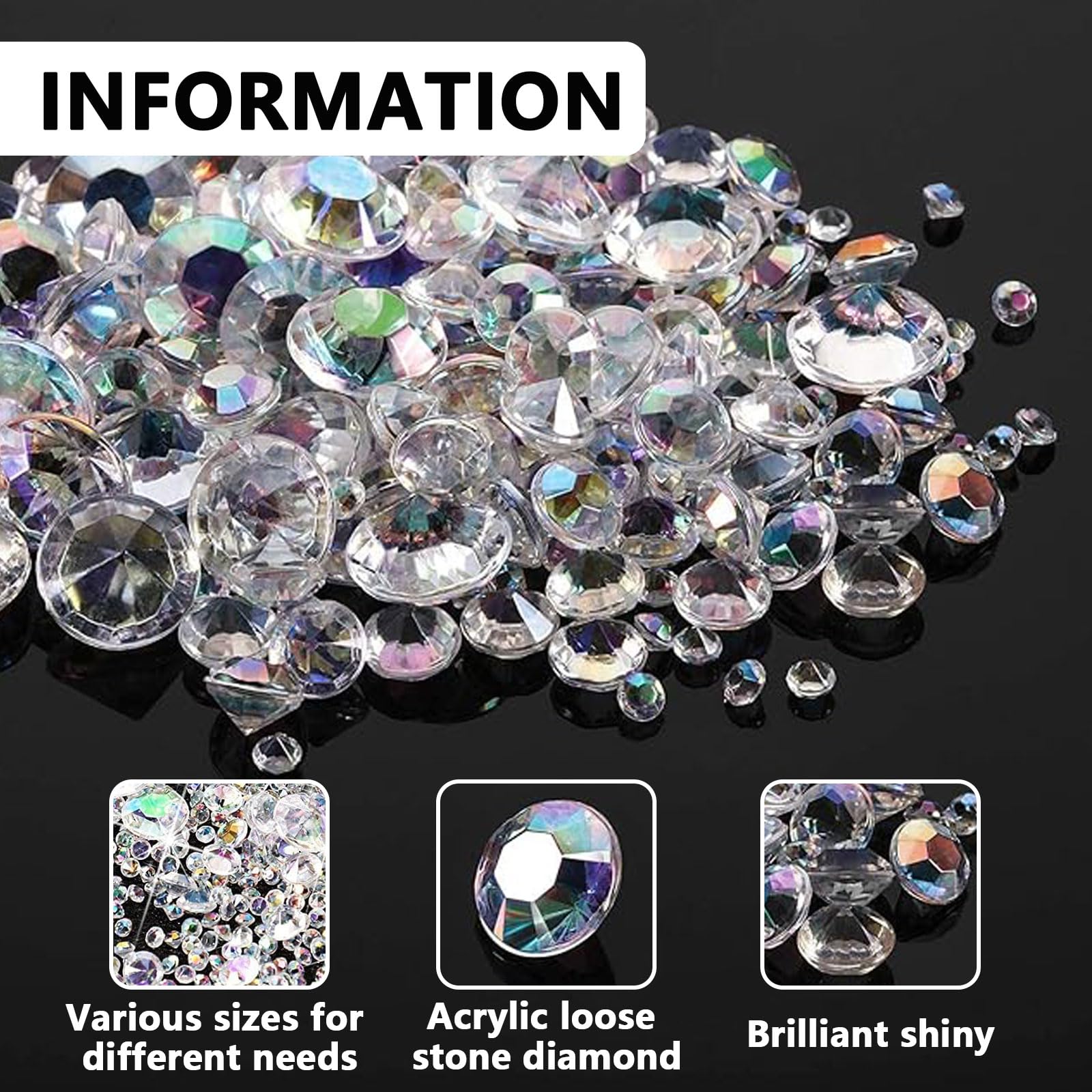 Sassolini Decorativi Cristallo 4000 Pezzi | Per Vasi, Matrimoni, Natale | Colore Bianco - Foto 6