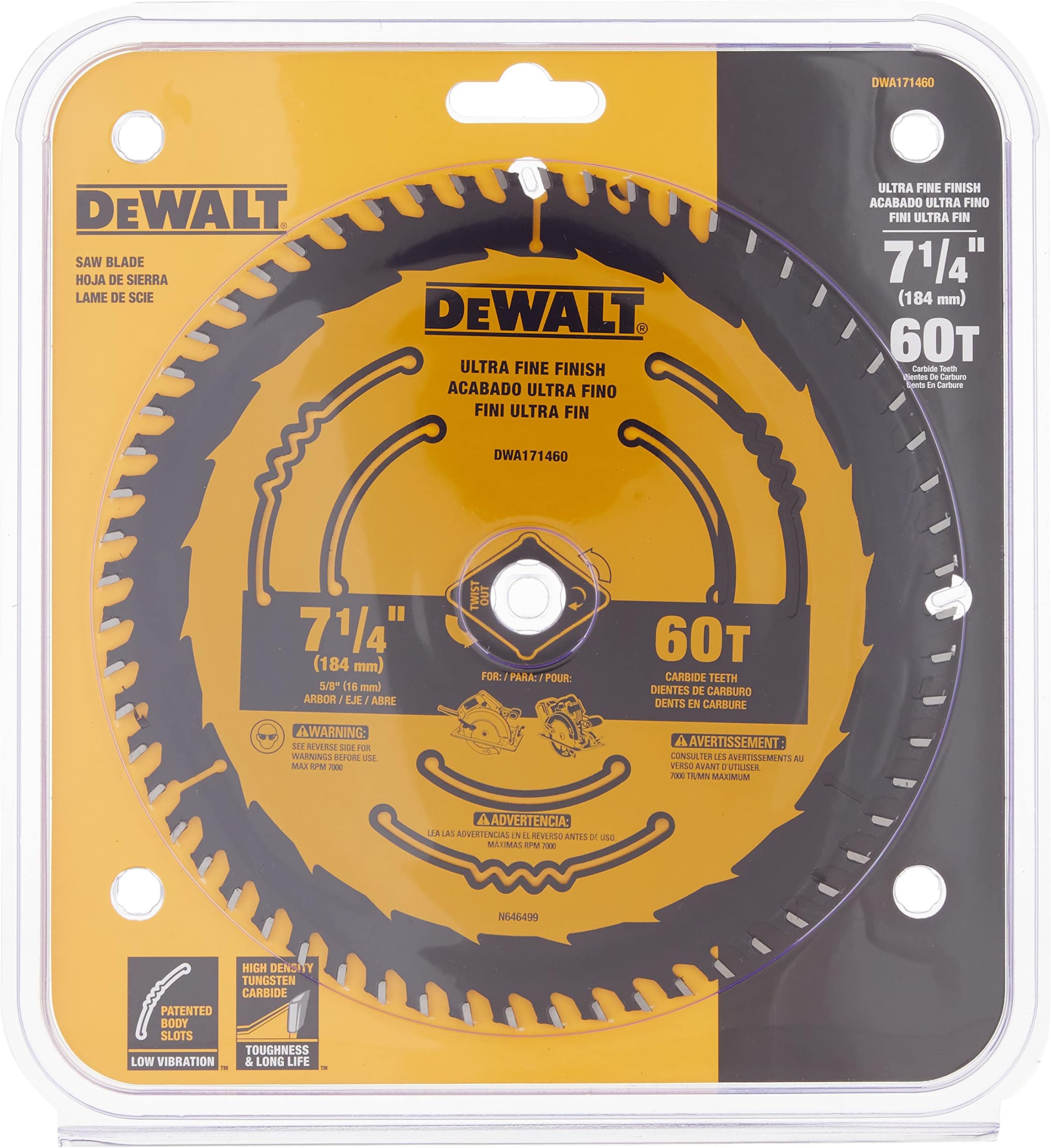 DEWALT Circular Saw Blade, 7 1/4 Inch, 40 Tooth, Composite Decking