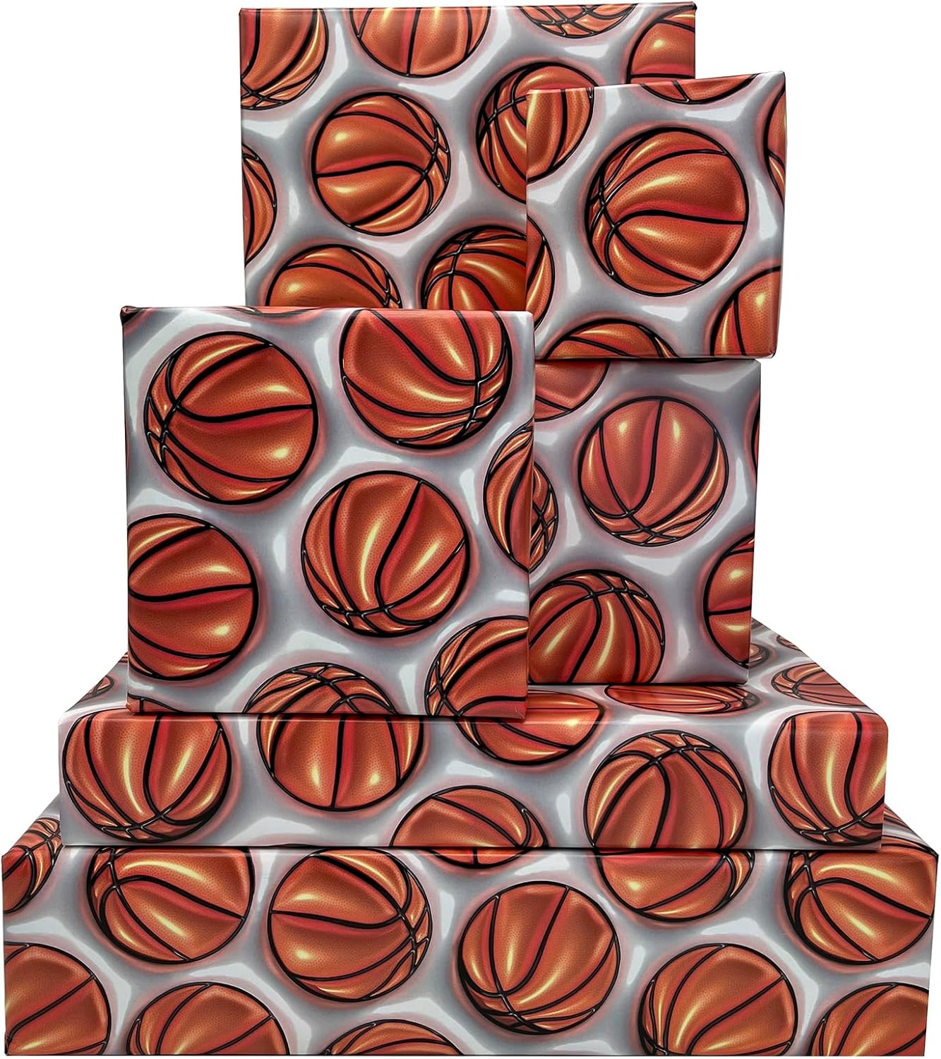 Dtiafu 3D Inflated Puff Basketball Wrapping Paper