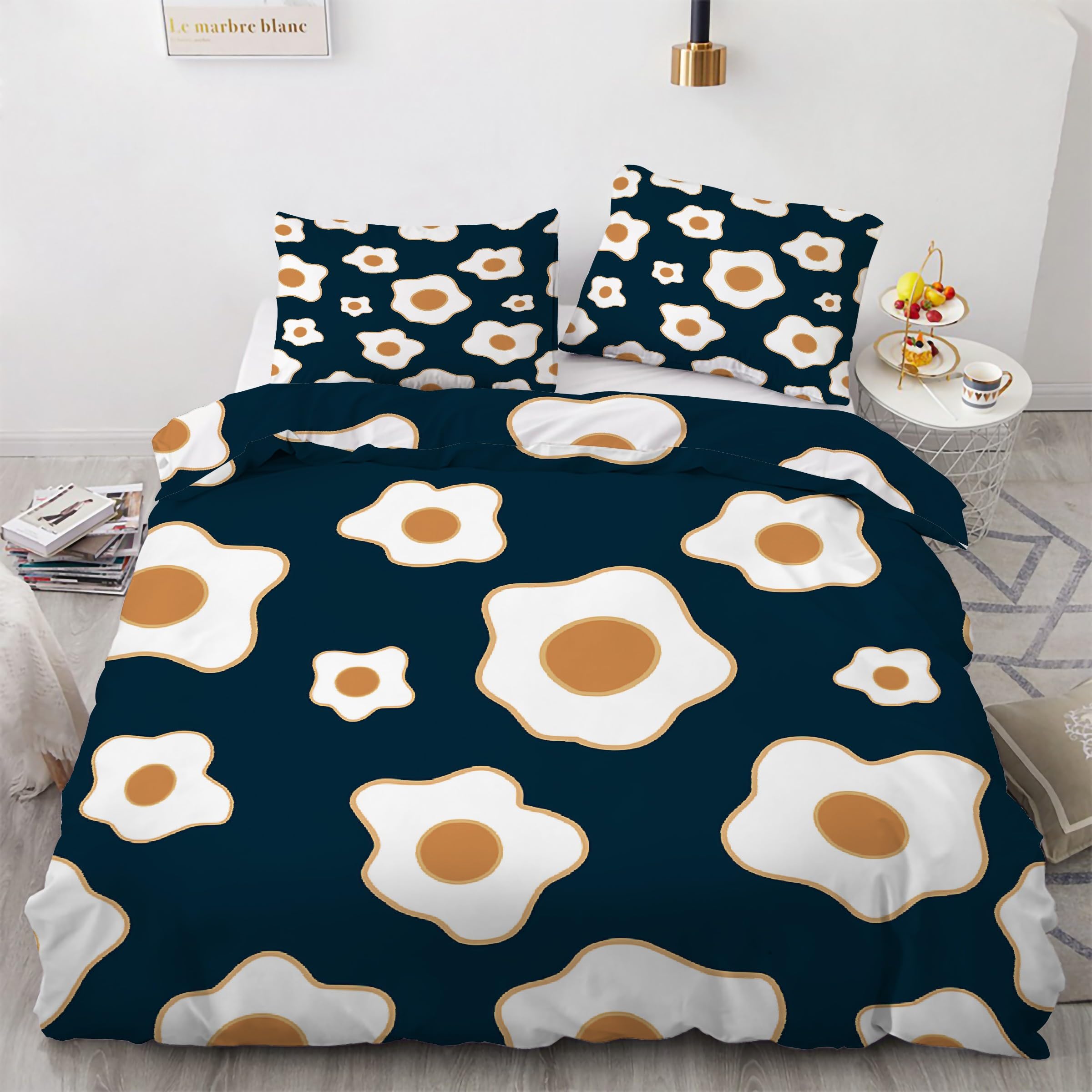 Housse de couette 160x200 anti-glissement parure de lit zippée dessin animé