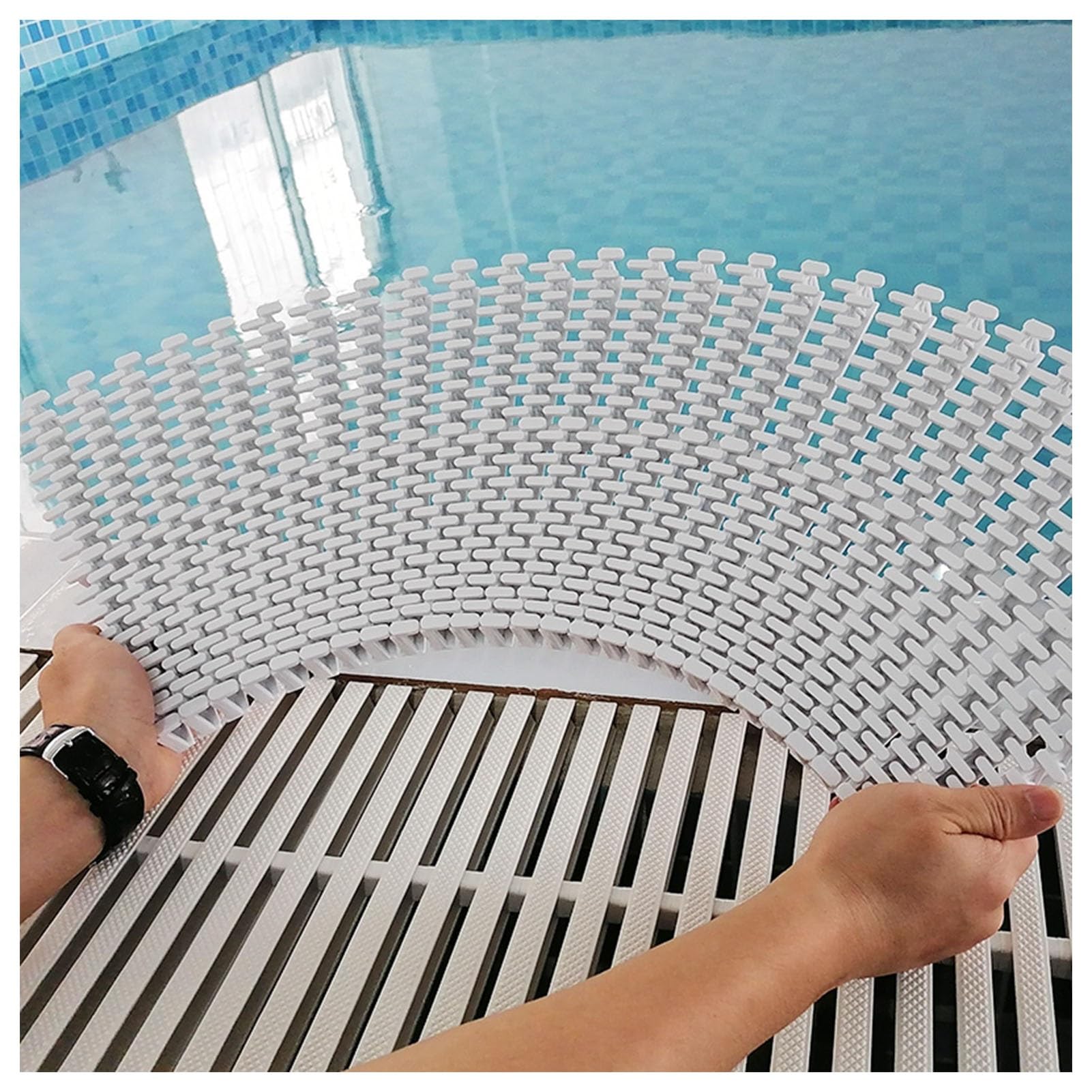 Rejilla de drenaje de piscina, cubierta de desbordamiento de canal duradera para piscinas y pasarelas sobre el suelo