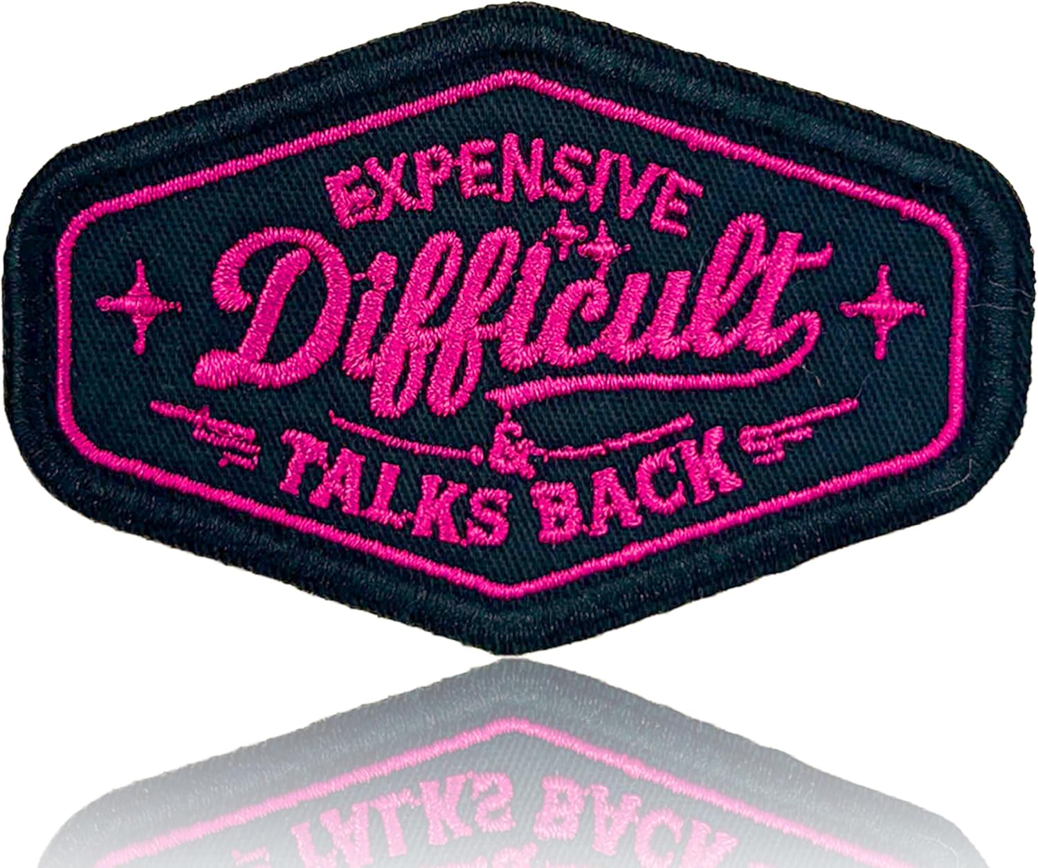 Expensive Difficult and Talk Back Patch 3 Inch Funny Sarcastic Attitude Quote Embroidered Patches Sew On Iron On for Backpack, Jacket, Hat, Jeans DIY Clothes Accessories Gift for Women Men