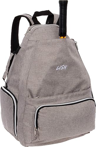 LISH Game Point - Mochila de tenis con compartimento para zapatos, bolsa de equipo para tenis, raquetbol, squash