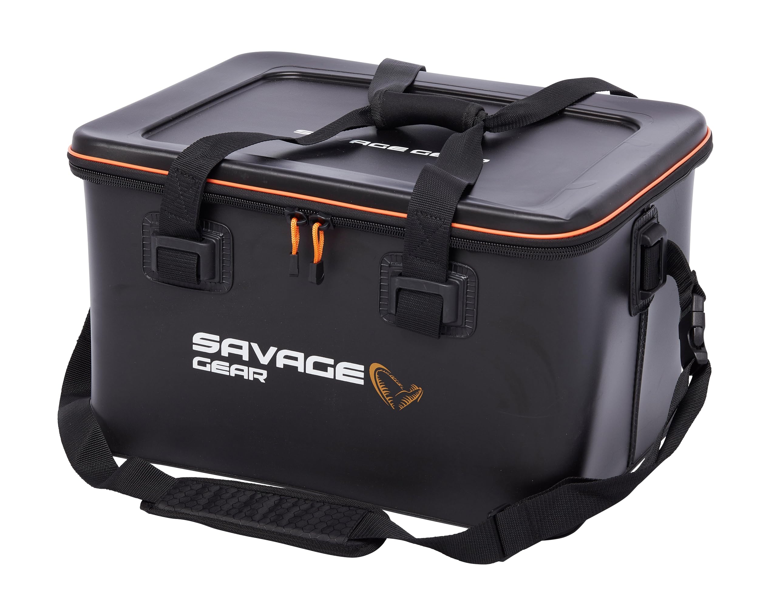 Savage Gear WPMP Lure Carryall – Waterproof Fishing Tackle Bag, EVA Multipurpose Storage Case, Detachable Shoulder Strap, Mesh Pocket for Fishing Lures, Tackle Boxes & Outdoor Fishing Gear 50L