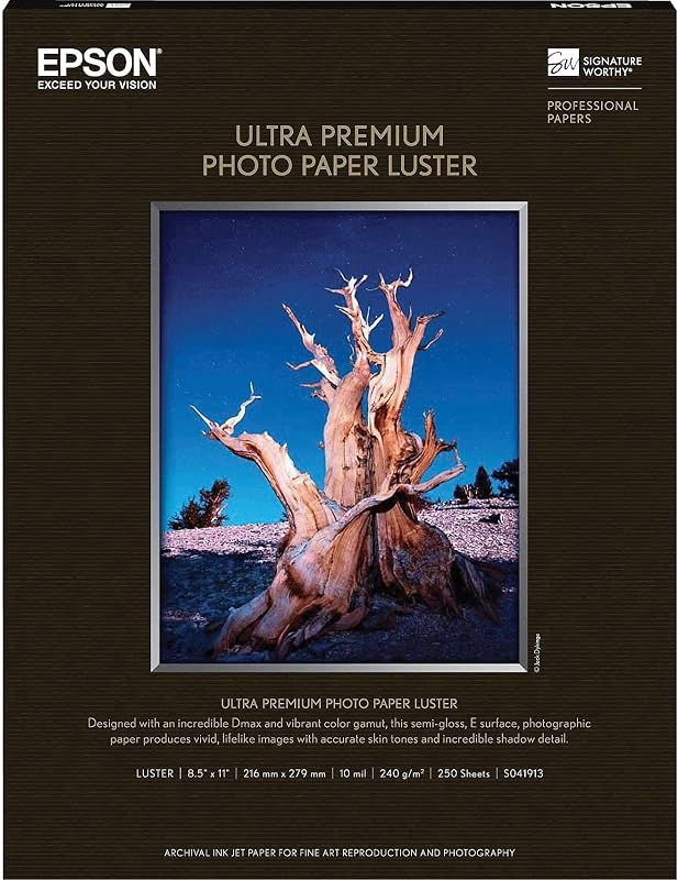 Premium Luster Photo Paper 8.5In x 11In 250 Sheets