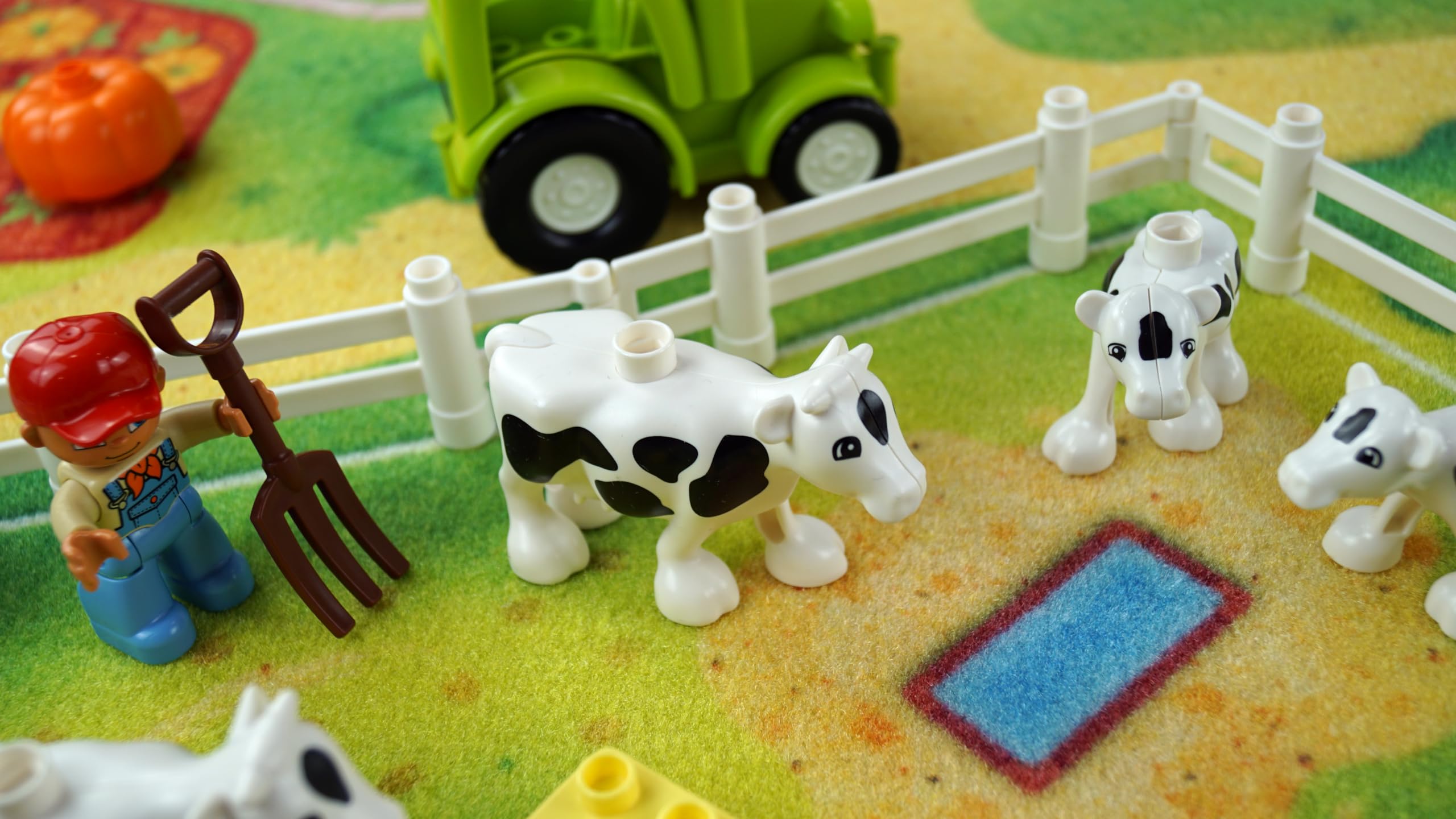HuggyPlay Alfombra de Juego para niños Granja Alfombra Infantil 90 x 150 cm