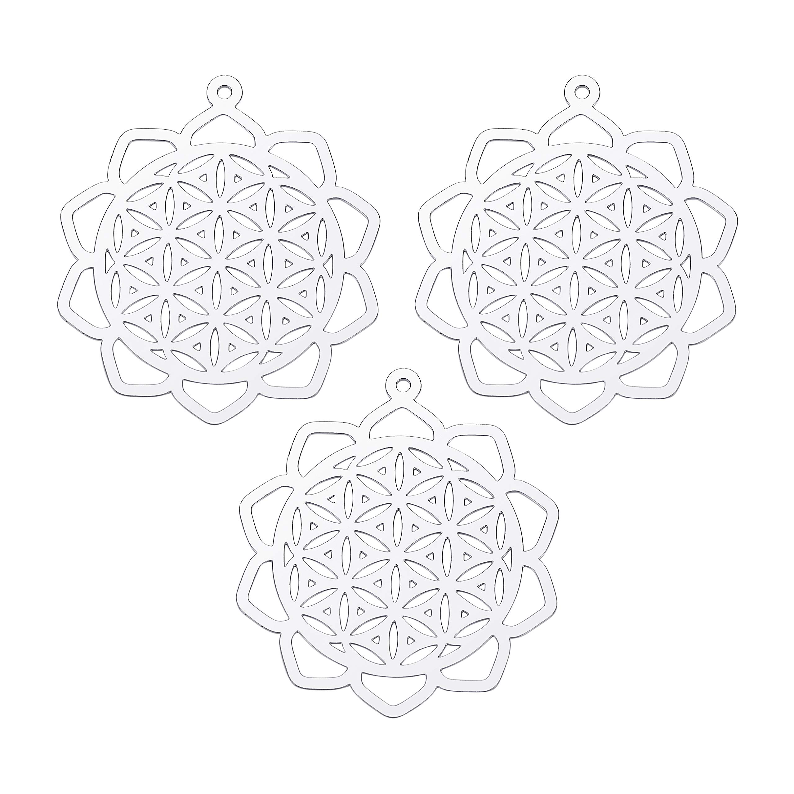 LiangGui Stainless Steel Charms Pendants 30 Pieces