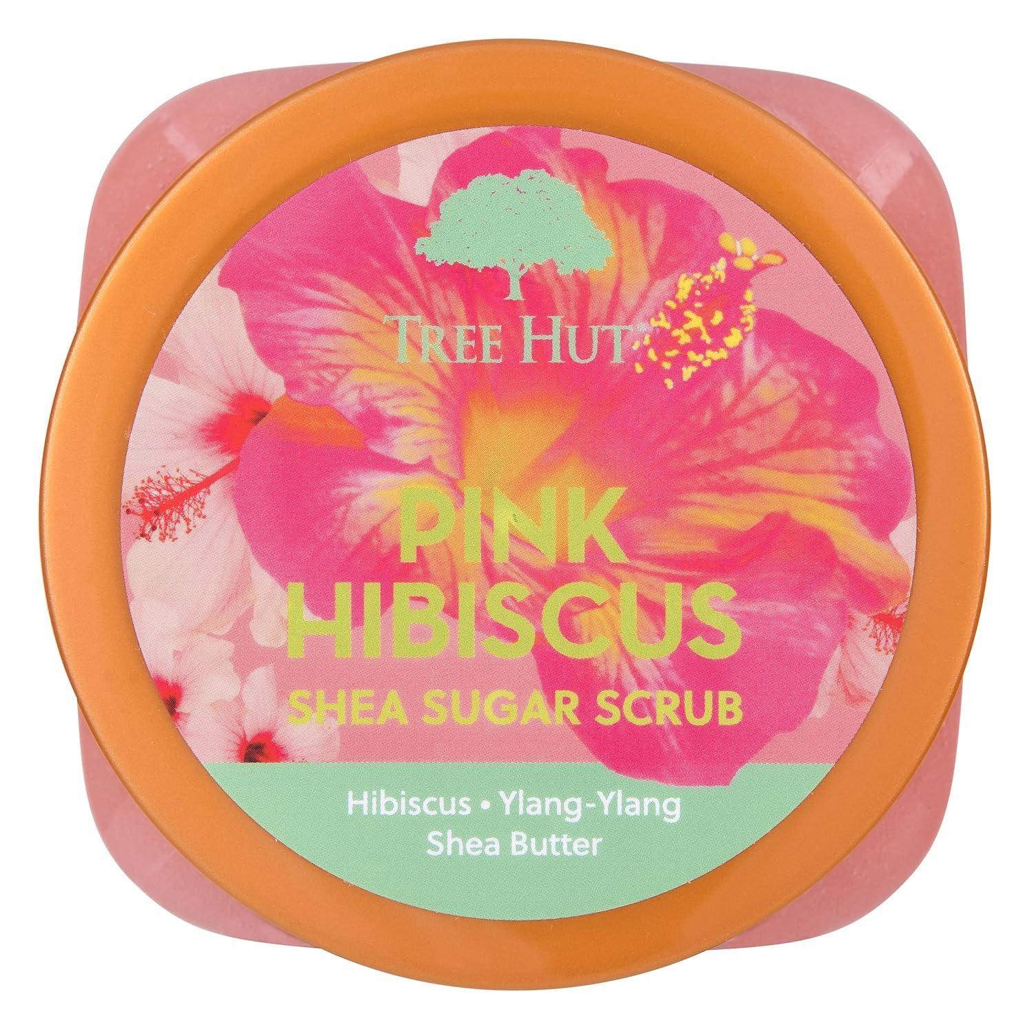 Tree Hut Pink Hibiscus Shea Sugar Scrub, 510 g, ultra nawilżający i złuszczający peeling do pielęgnacji ciała